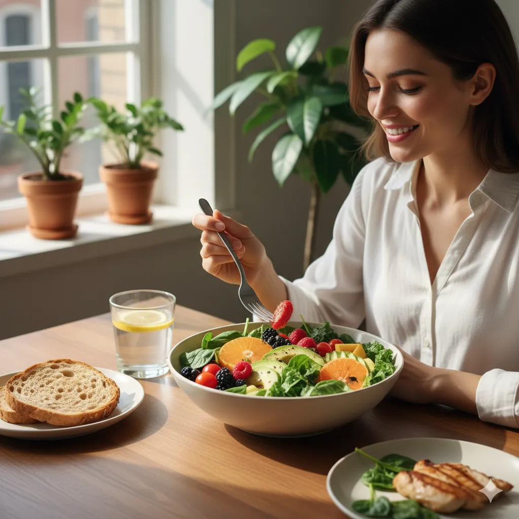 Zachte pastelillustratie met het woord rust moment